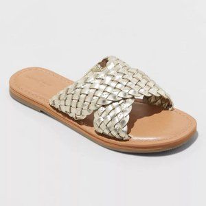 Women's Esmeralda Slide Sandals Gold - Universal Thread™